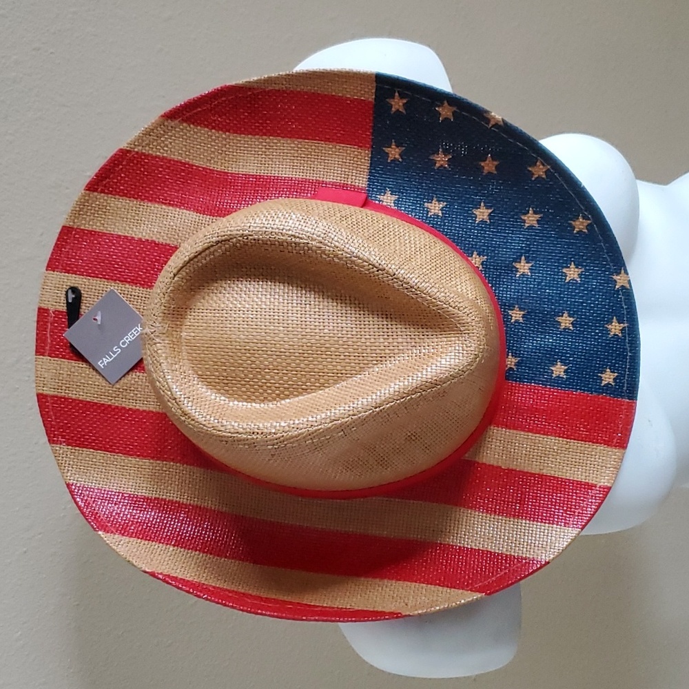 Adult Mens Womens Falls Creek American Flag Cowboy Cowgirl Hat NWT